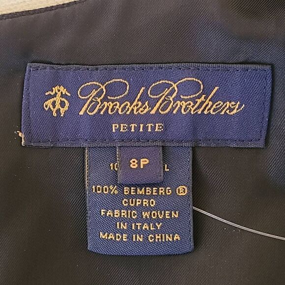 Brooks Brothers Womens Black Wool Sleeveless Lined V Neck Sheath Dress 8P - Picture 3 of 11